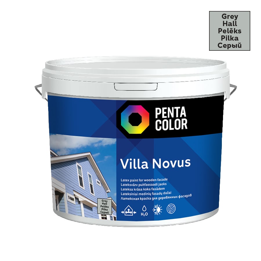 FASĀDES KRĀSA VILLA NOVUS PELĒKĀ KR 10L