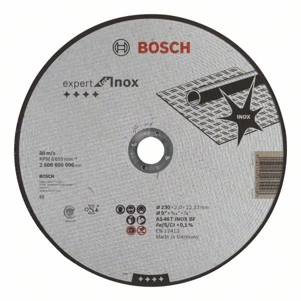 CUTTING DISCS FOR STAINLESS STEEL 230X22X2