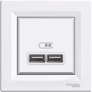 USB РОЗЕТКА ASFORA 2.1A БЕЛАЯ