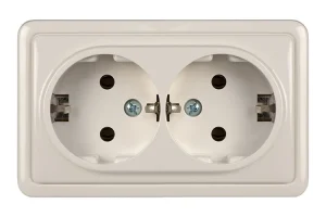 WALL SOCKET VILMA SL250 V/A 1+1 Z/K WHITE