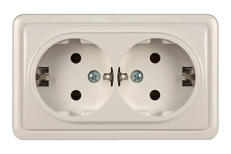WALL SOCKET VILMA SL250 V/A 1+1 Z/K WHITE