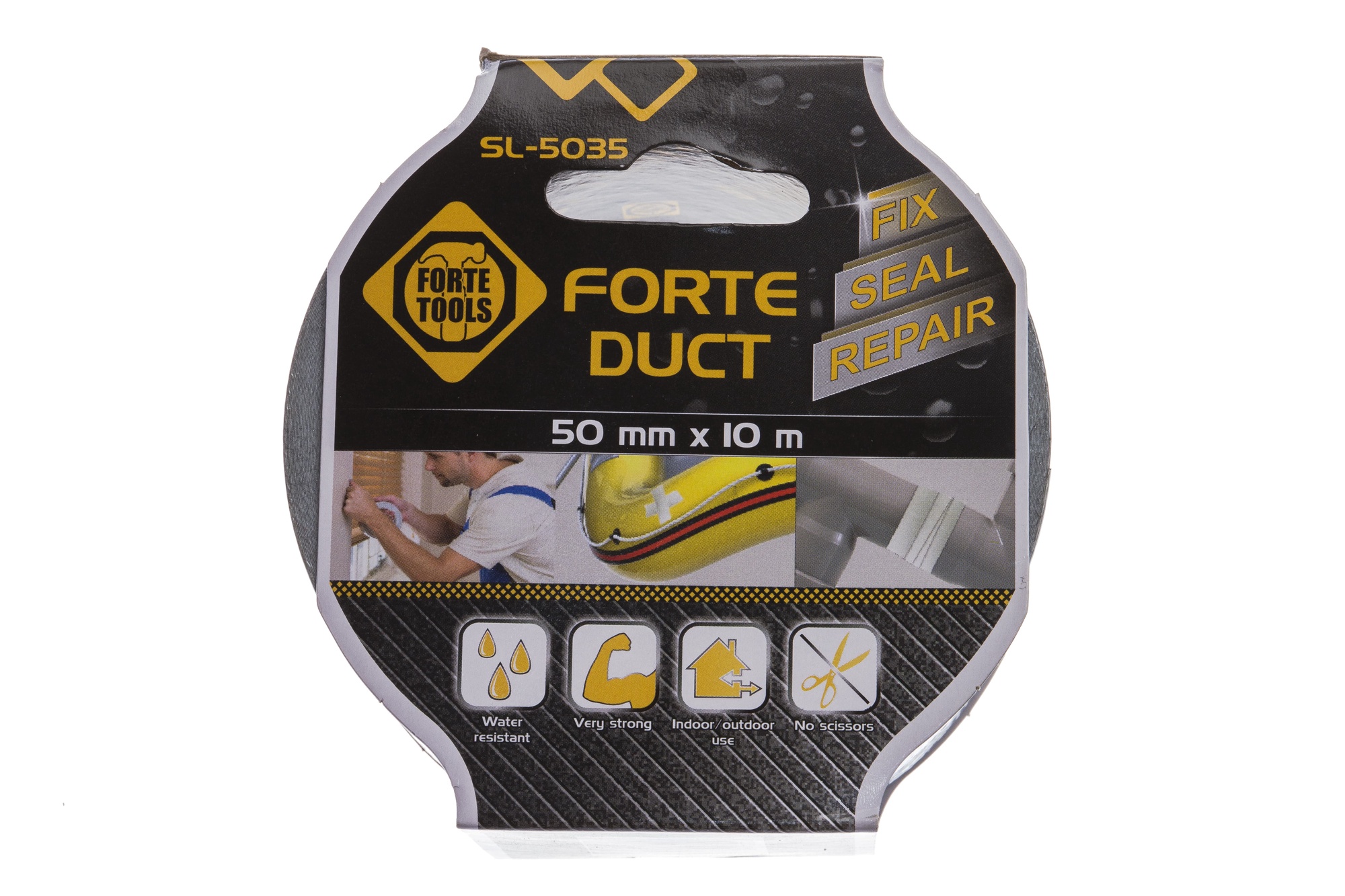LIMBAND FORTE FABRIC 10MX50MM SILVER