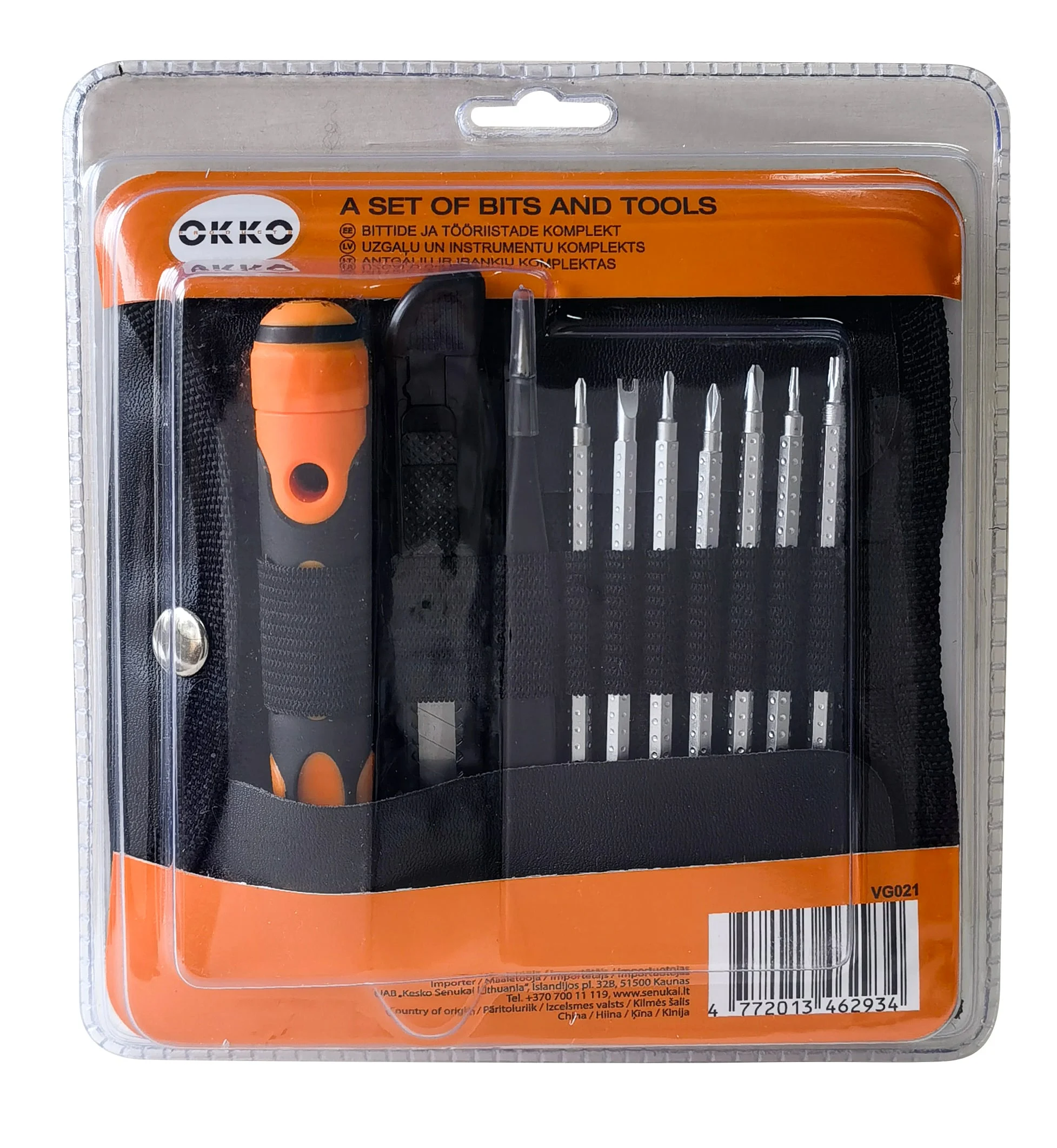 SCREWDRIVER AND BIT SET 14GB VG021