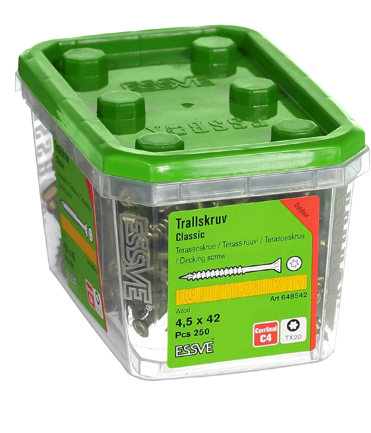 SKRŪVE FASĀDE-TERASE 4,5X42 CS ESSVE 250