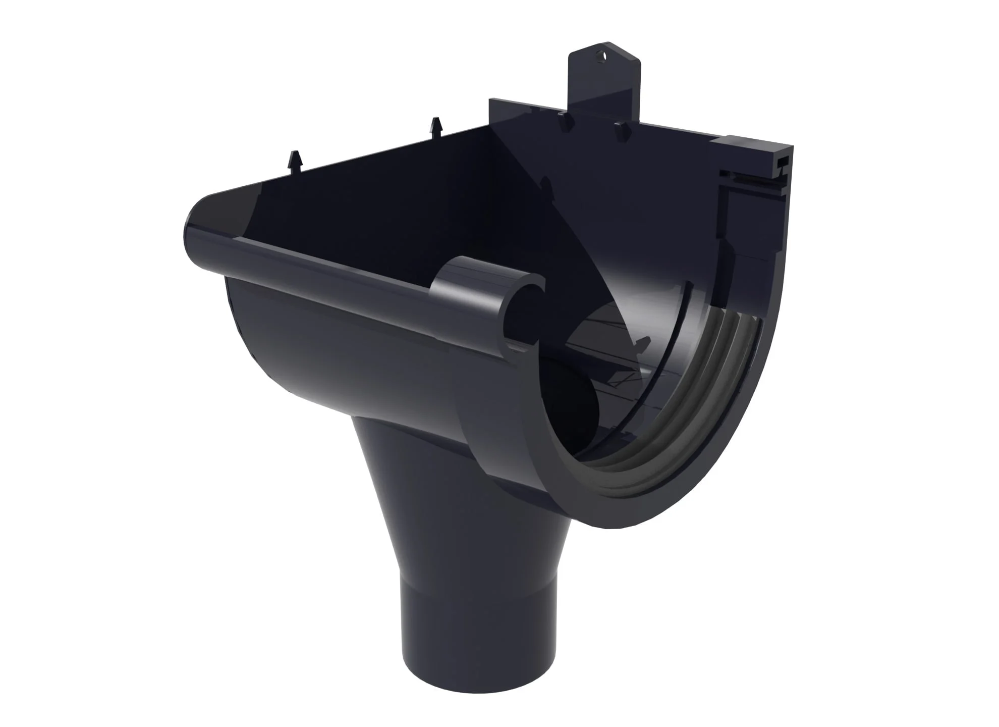 PILTUVE PVC SCALA KREISĀ 125MM GRAFĪTS