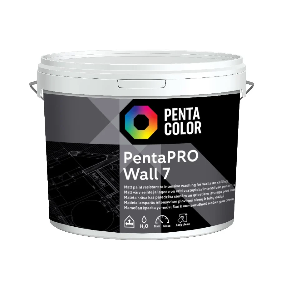 KRĀSA PENTACOLOR PENTAPRO 7 BALTA 5L