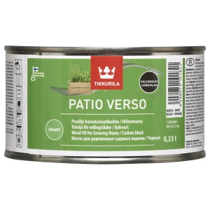 OIL IN A WOODEN BOX PATIO VERSO BLACK 0.33L