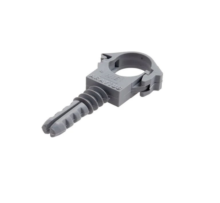 HOLDER PIPE PLASTIC D25 M8 10pcs