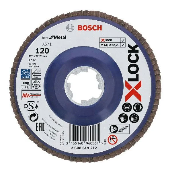 DISCS FOR FLOWER PETALS 125MM 120 BOSCH X-LOCK