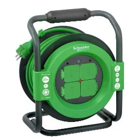 PAGAR.AR SPOOL SCHNEIDER IP44 4-OUTLET 25M
