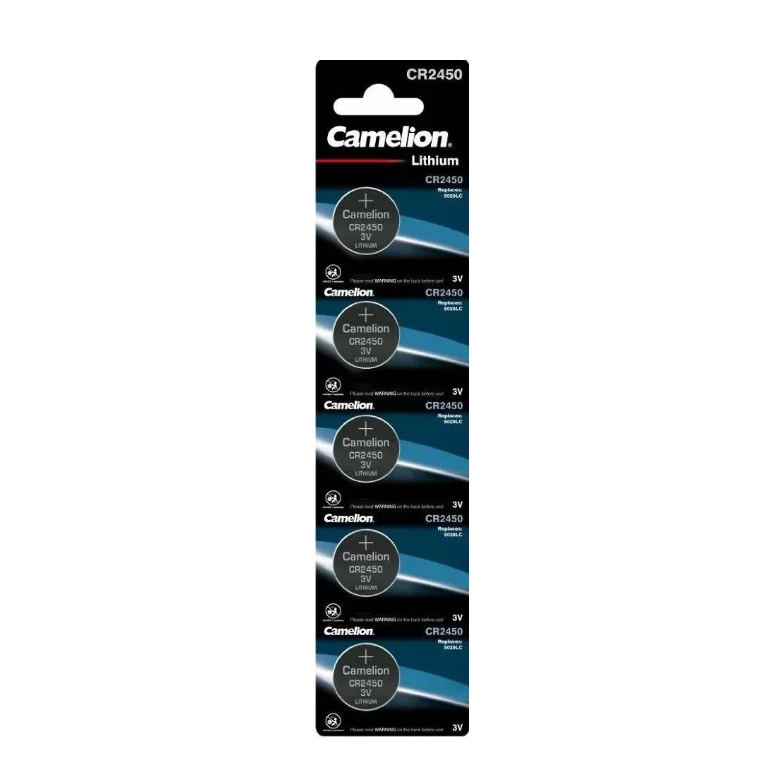 BATERIJAS CAMELION CR2450 3V LITH.5GAB.
