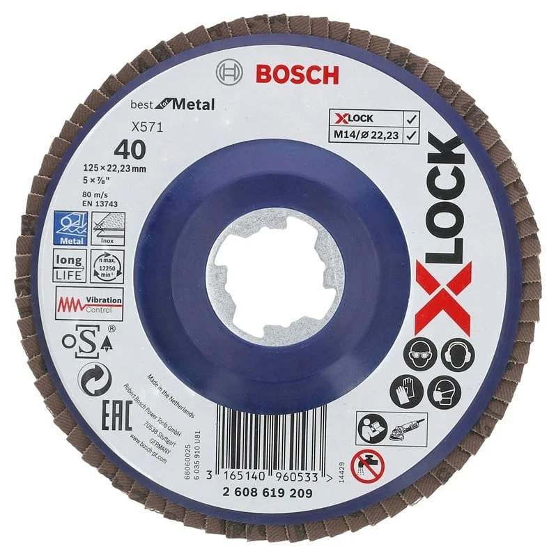 DISK FLOWER PETALS 125MM 40 BOSCH X-LOCK