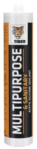 SILIKONS SANITĀRAIS TIGER 280ML BALTS