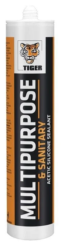 SILIKONS SANITĀRAIS TIGER 280ML BALTS