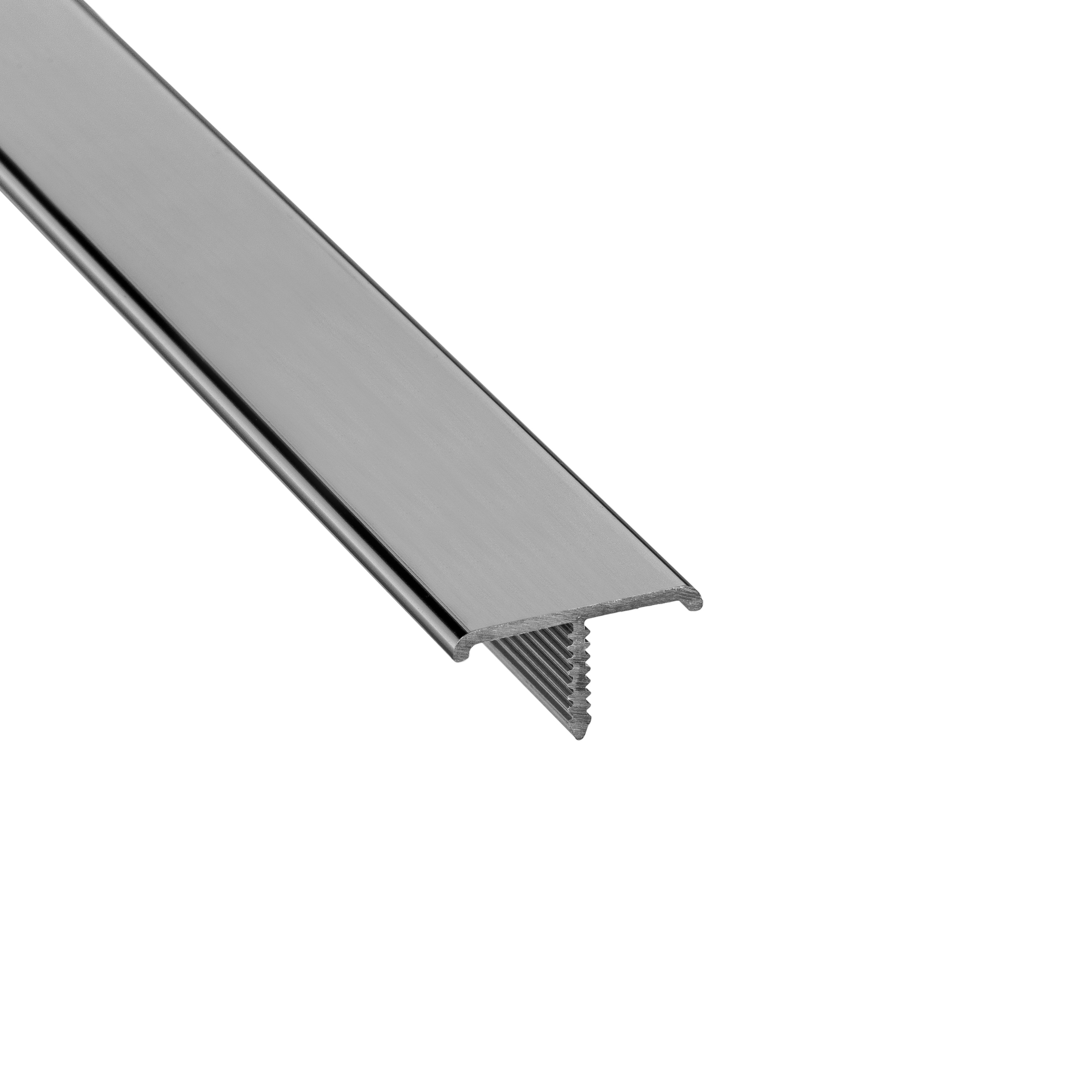 LIST ALUM T 20MM/2.5M POL SIL ANO GLO