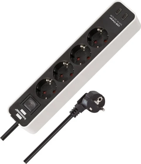 PAGARINĀTĀJS BRENNENSTUHL 4VT2USB C 1.5M