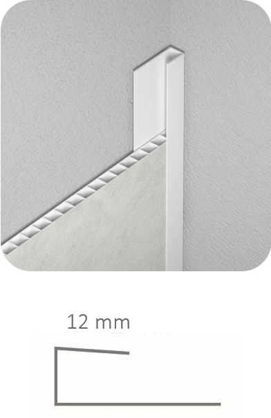 PVC U-PROFILS B2 BALTS 2.7M (40)