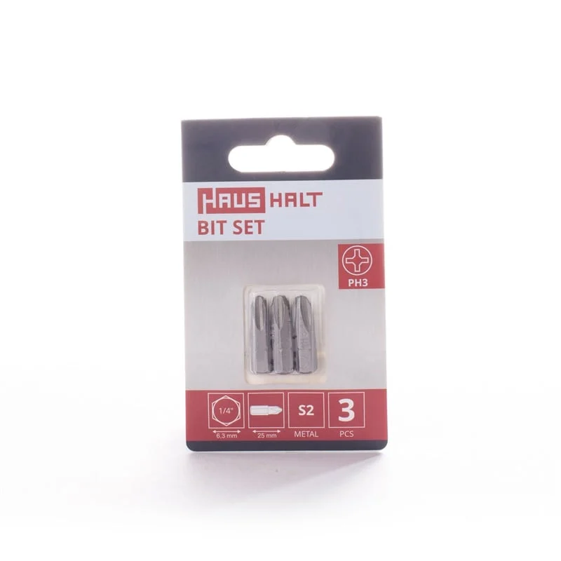 BIT SCREWDRIVER PH3X25MM 3PCS