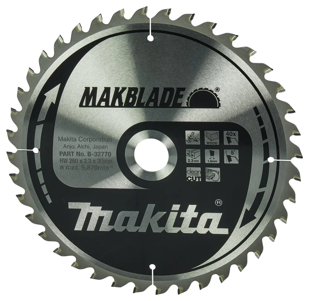 ZĀĢRIPA KOKAM MAKITA 260X30X2.3 B-32770