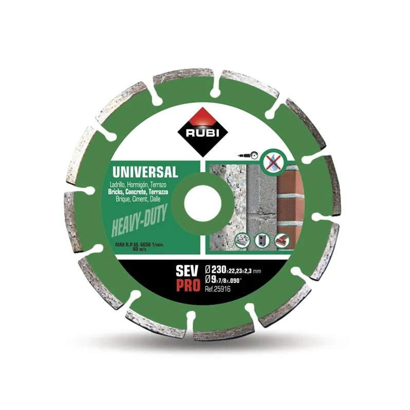 DIAMOND DISC SEV 230 PRO SEGMENTED DRY RUBI