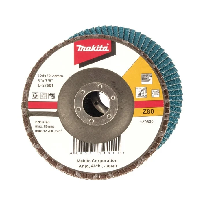 FLAP DISK LAMELO 125MM K80 FOR METAL INOX