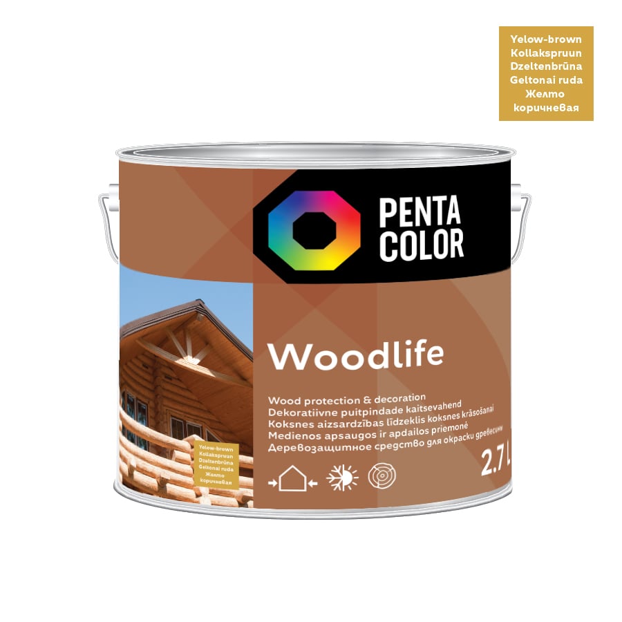 IMPREGNANT WOODLIFE YELLOW BROWN 2.7L