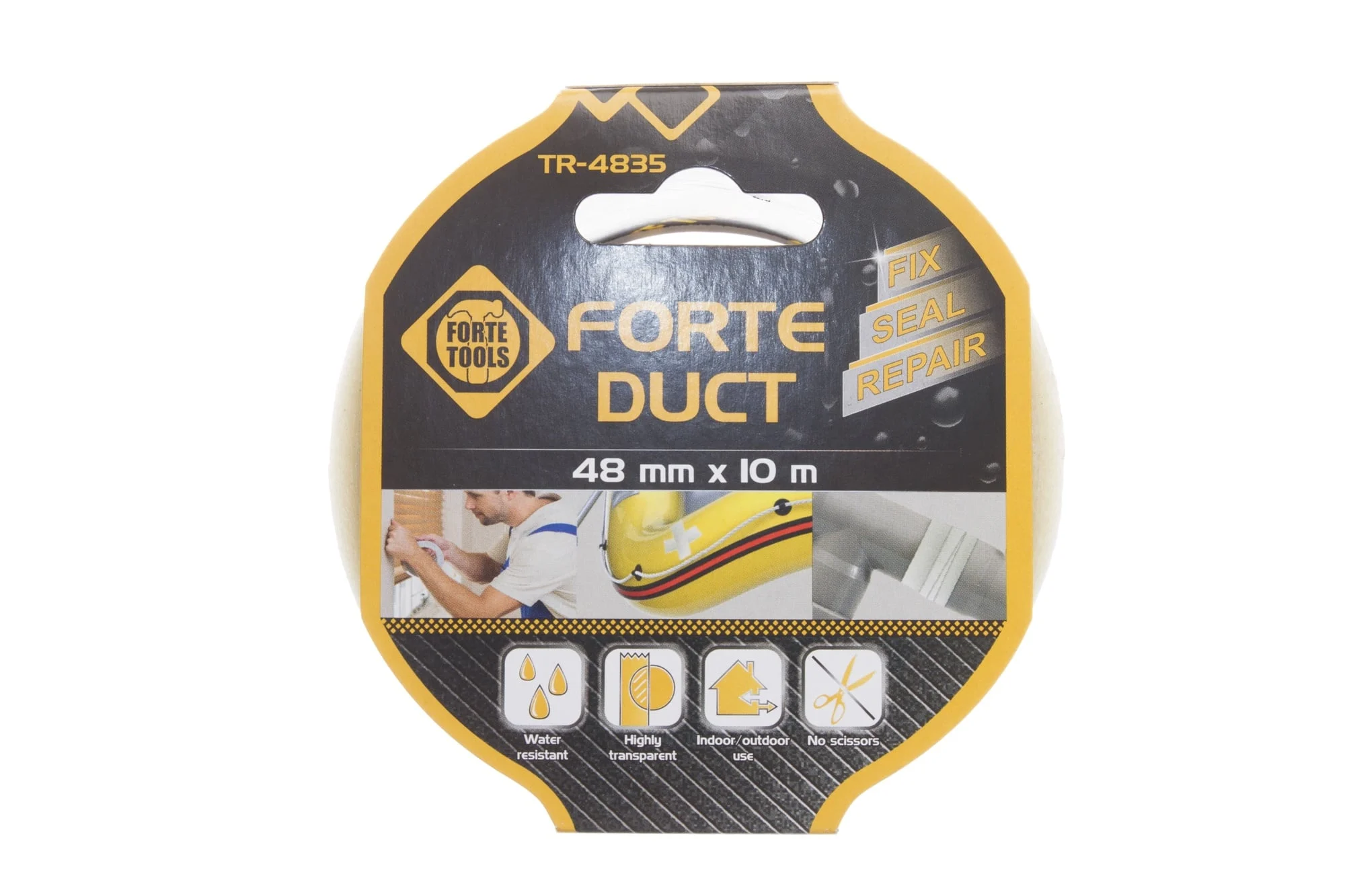 FORTE FABRIC TAPE 10MX48MM TRANSPARENT.