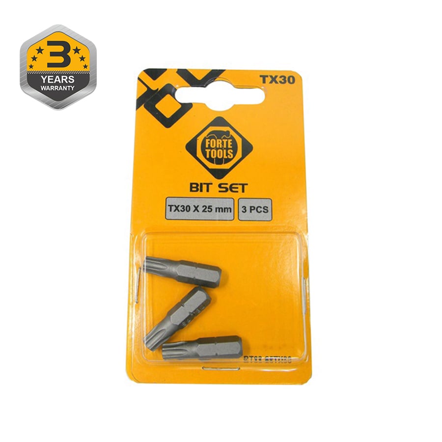 SCREWDRIVER TIP TX30X25MM 3PC