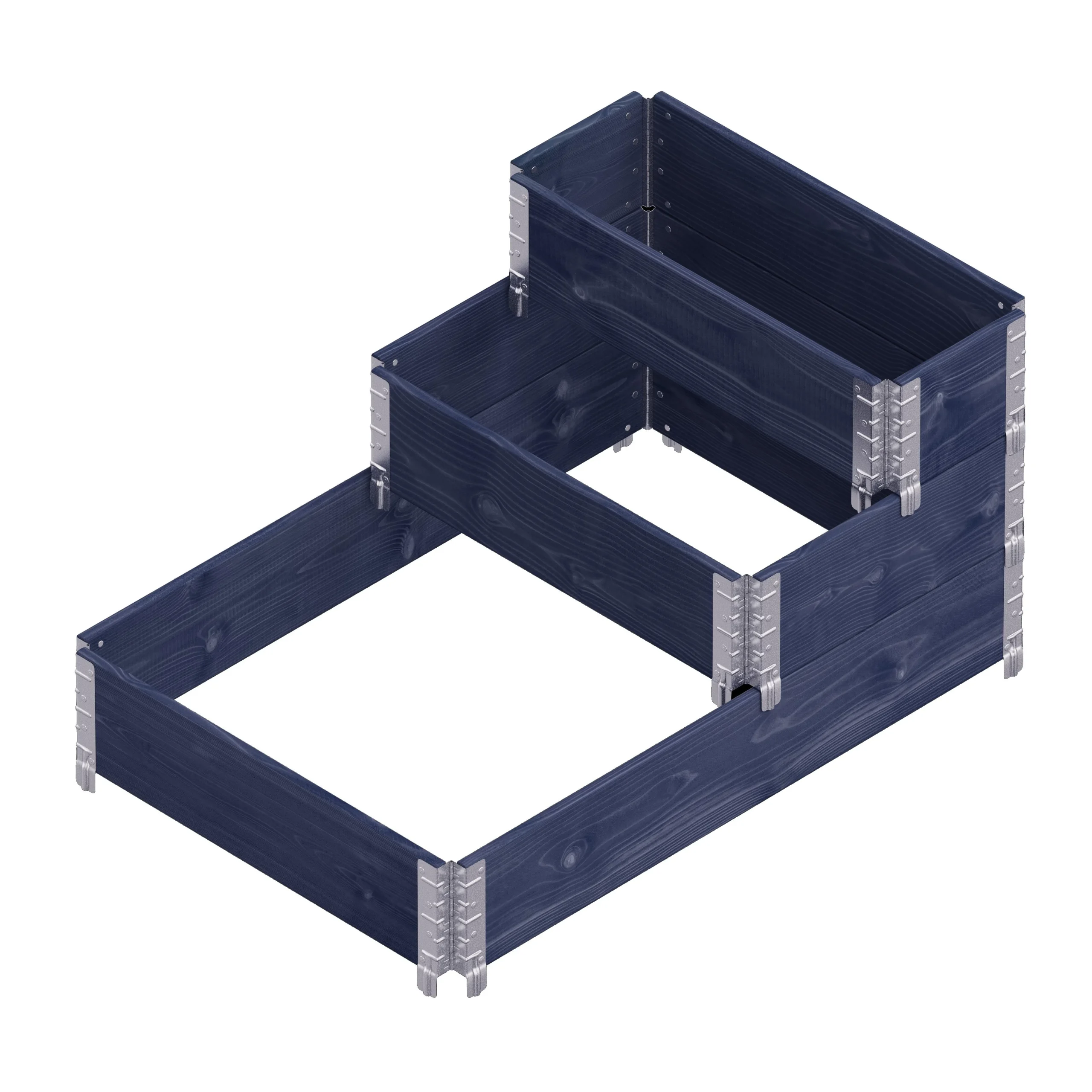 RAISED BED BOX SET 1200X800X585 BLACK