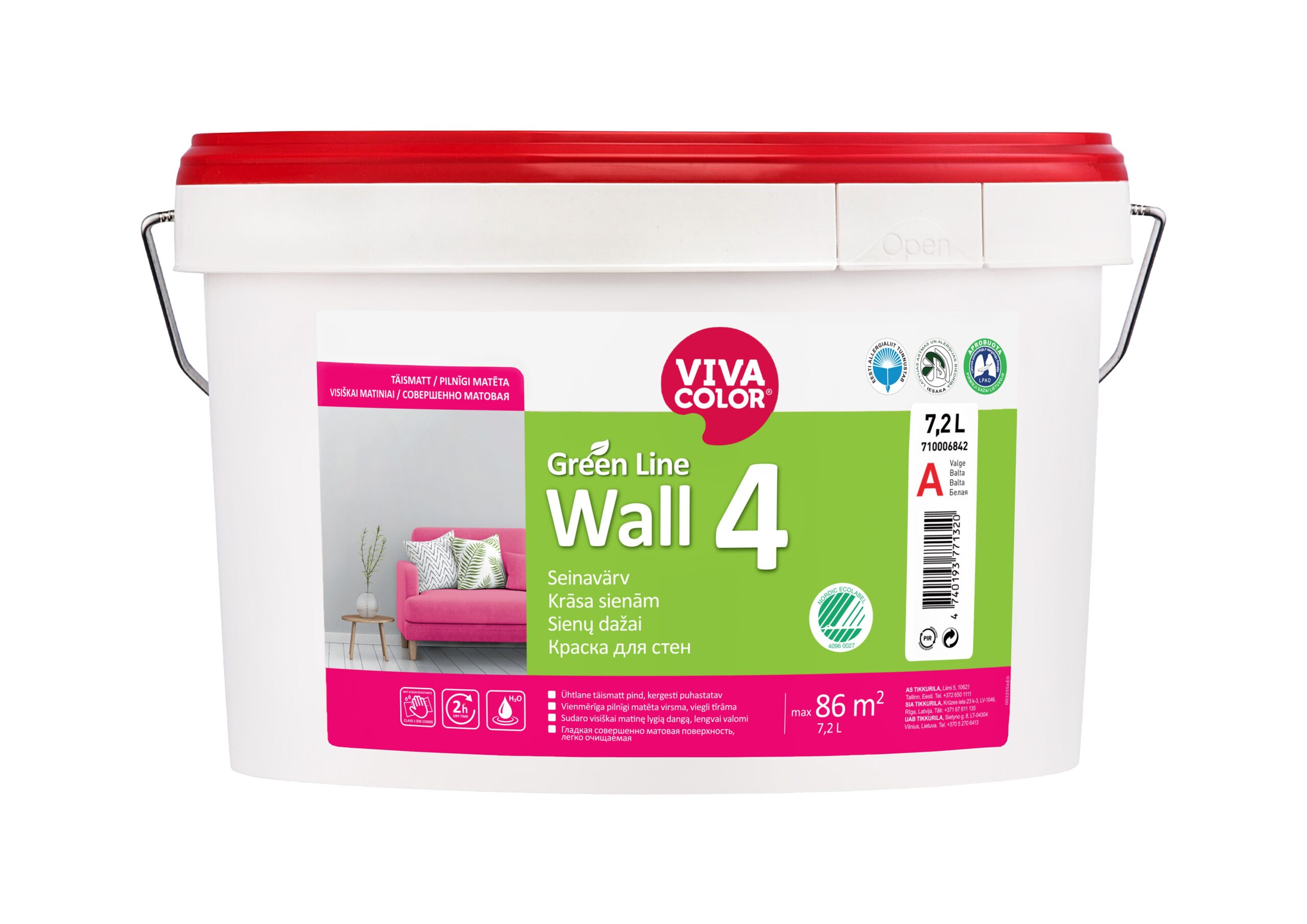 KRĀSA GREEN LINE WALL 4 A 7,2L