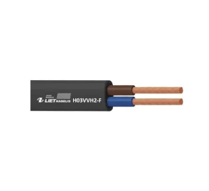 CABLE H03VVH2-F 2X0.5 BLACK 50M