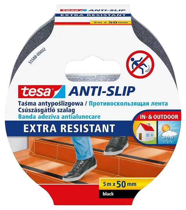LĪMLENTE TESA PRETSLĪDES MELNA 50MMX5M