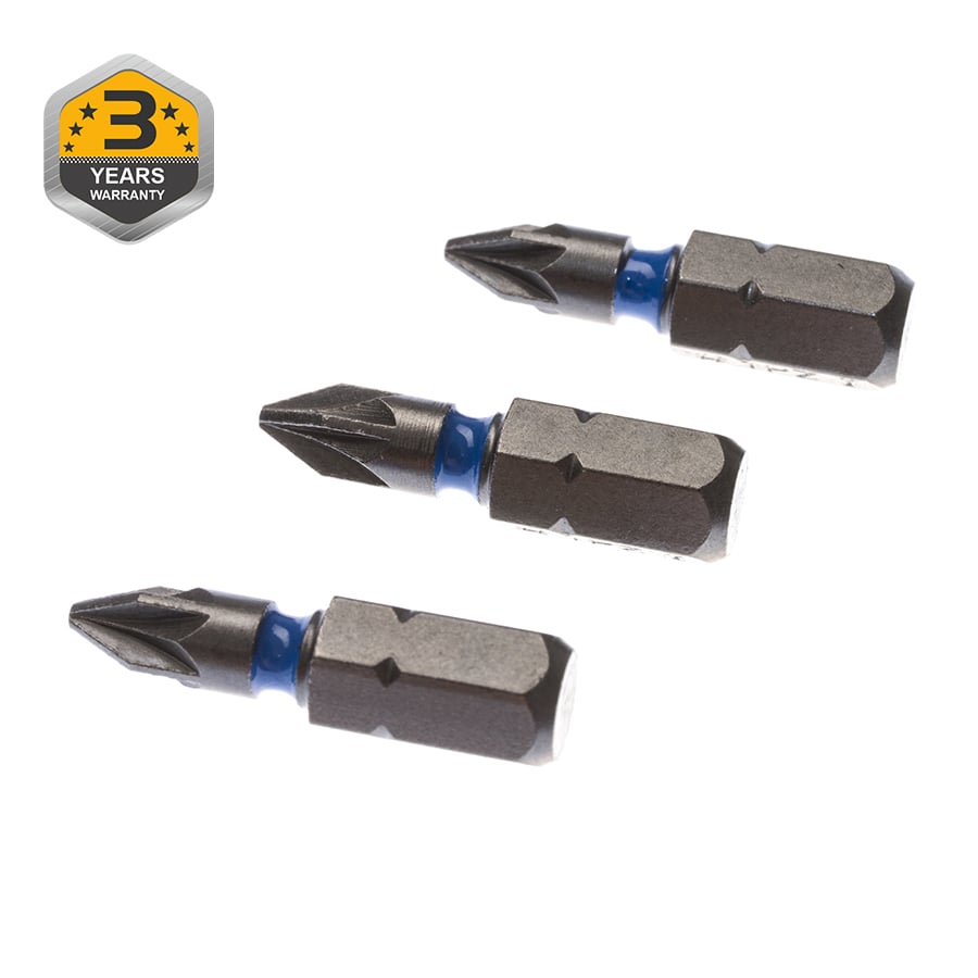 IMPACT SCREW BITS PZ1X25MM 3PCS.