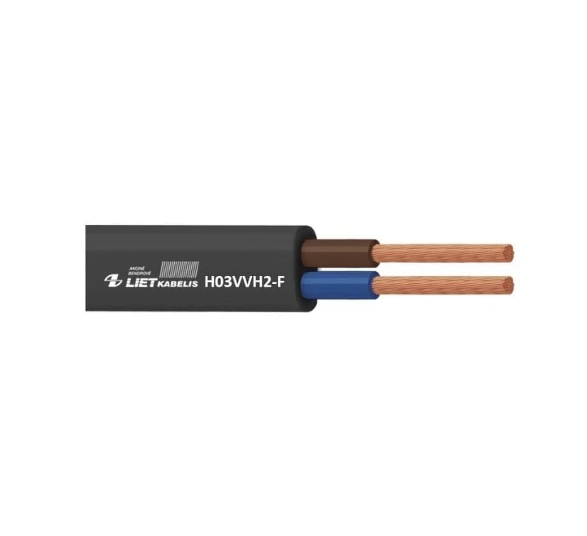 CABLE H03VVH2-F 2X0.75 BLACK 50M