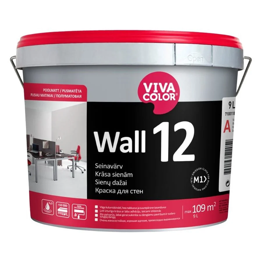KRĀSA SIENĀM WALL 12 A MATĒTA 9,0L