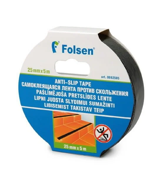 LĪMLENTE FOLSEN PRETSLĪDES MELNA 25MMX5M