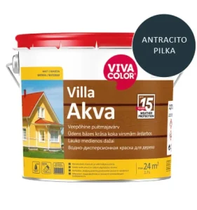 КРАСКА ДЛЯ ДЕРЕВА VILLA AKVA СЕРАЯ 7016 2.7L