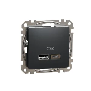 CHARGER USB SEDNA A+C 2.4A ANTHRACITE