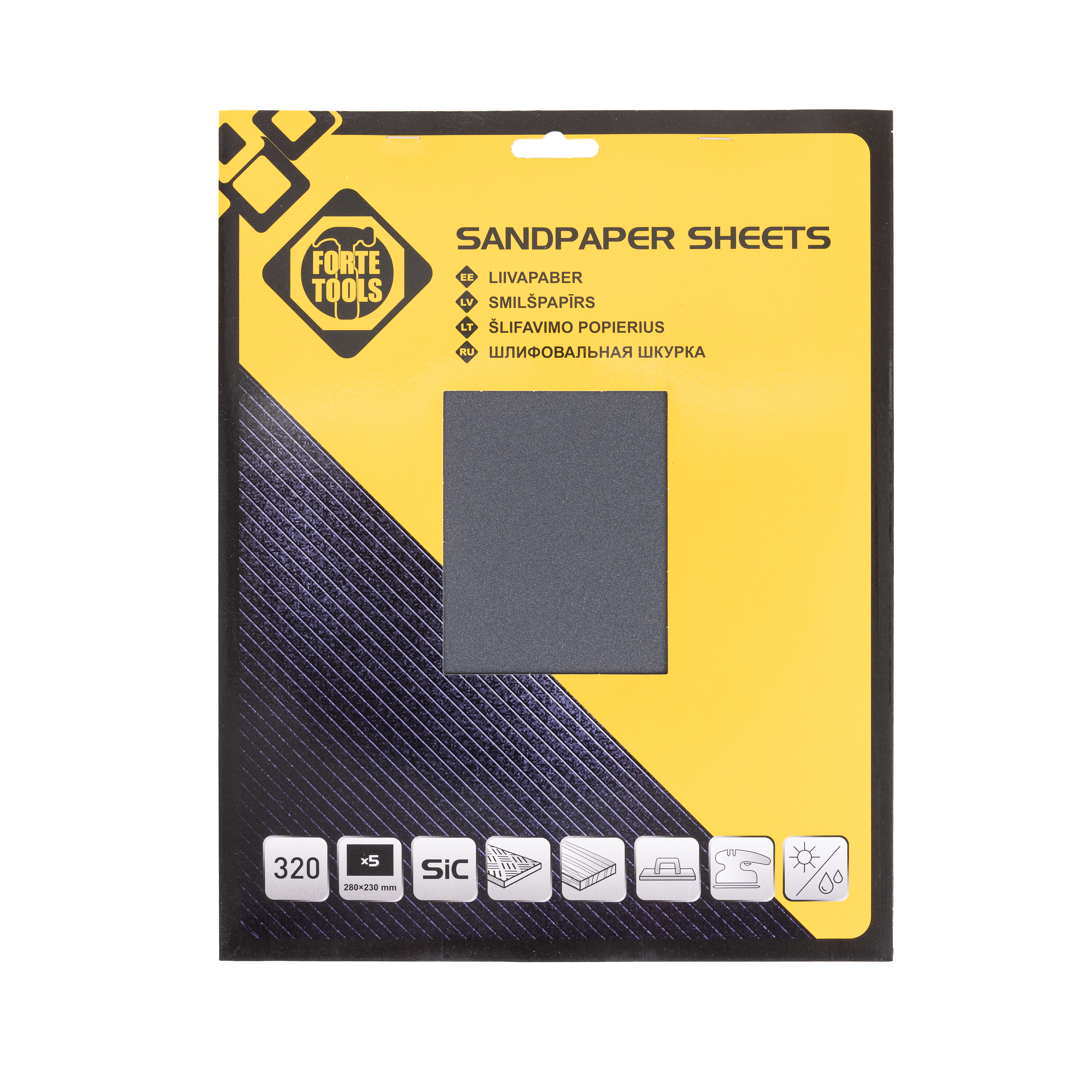 SANDPAPER FOR METAL NR320 230X280 5PCS
