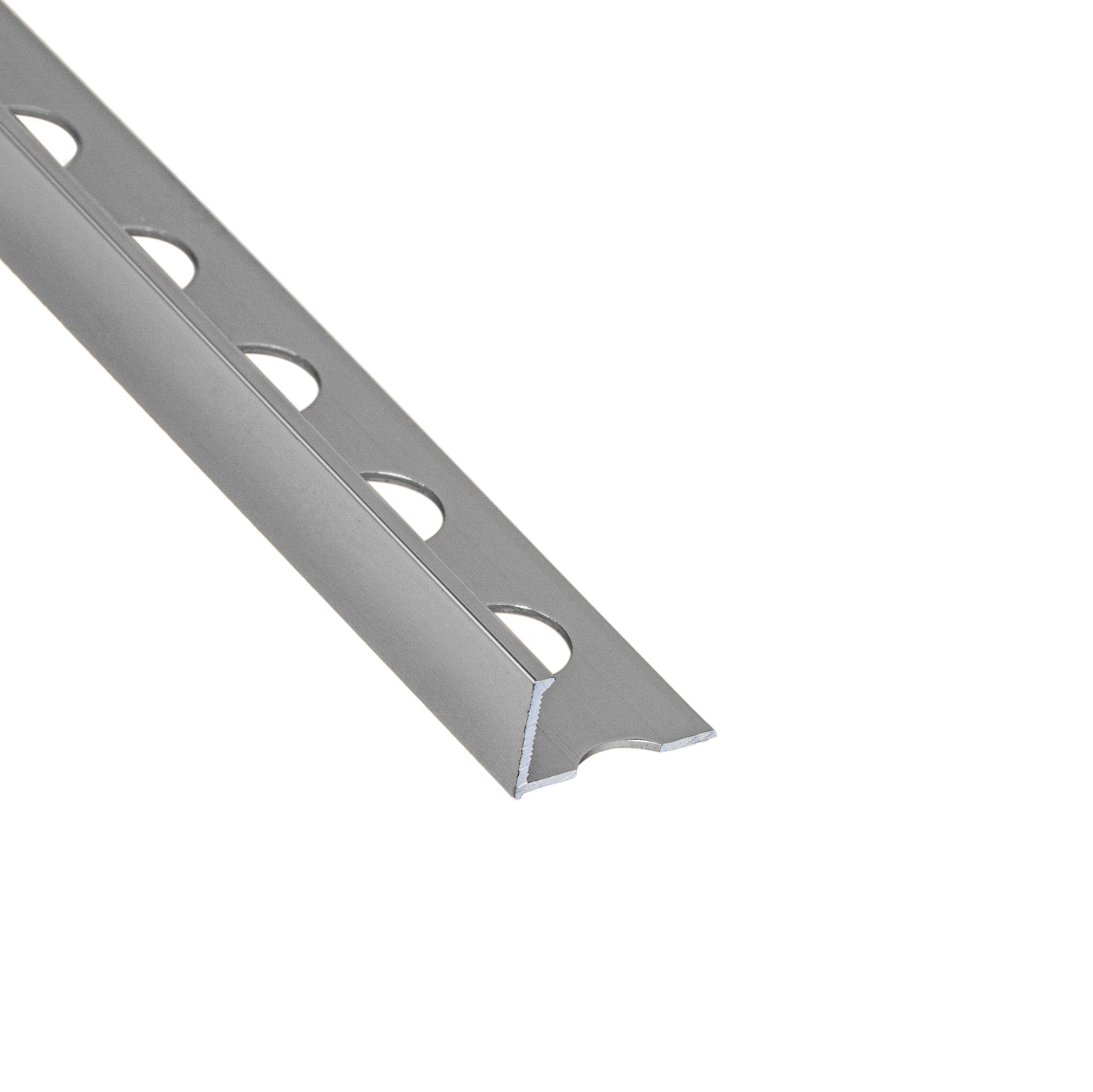 ALUMINUM LIST L 10MM/2.6M POL SIL ANO GLO