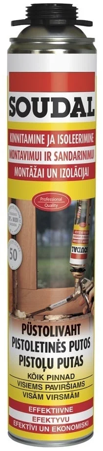 PUTAS SOUDAFOAM YELLOW GUN SOUDAL 750ML
