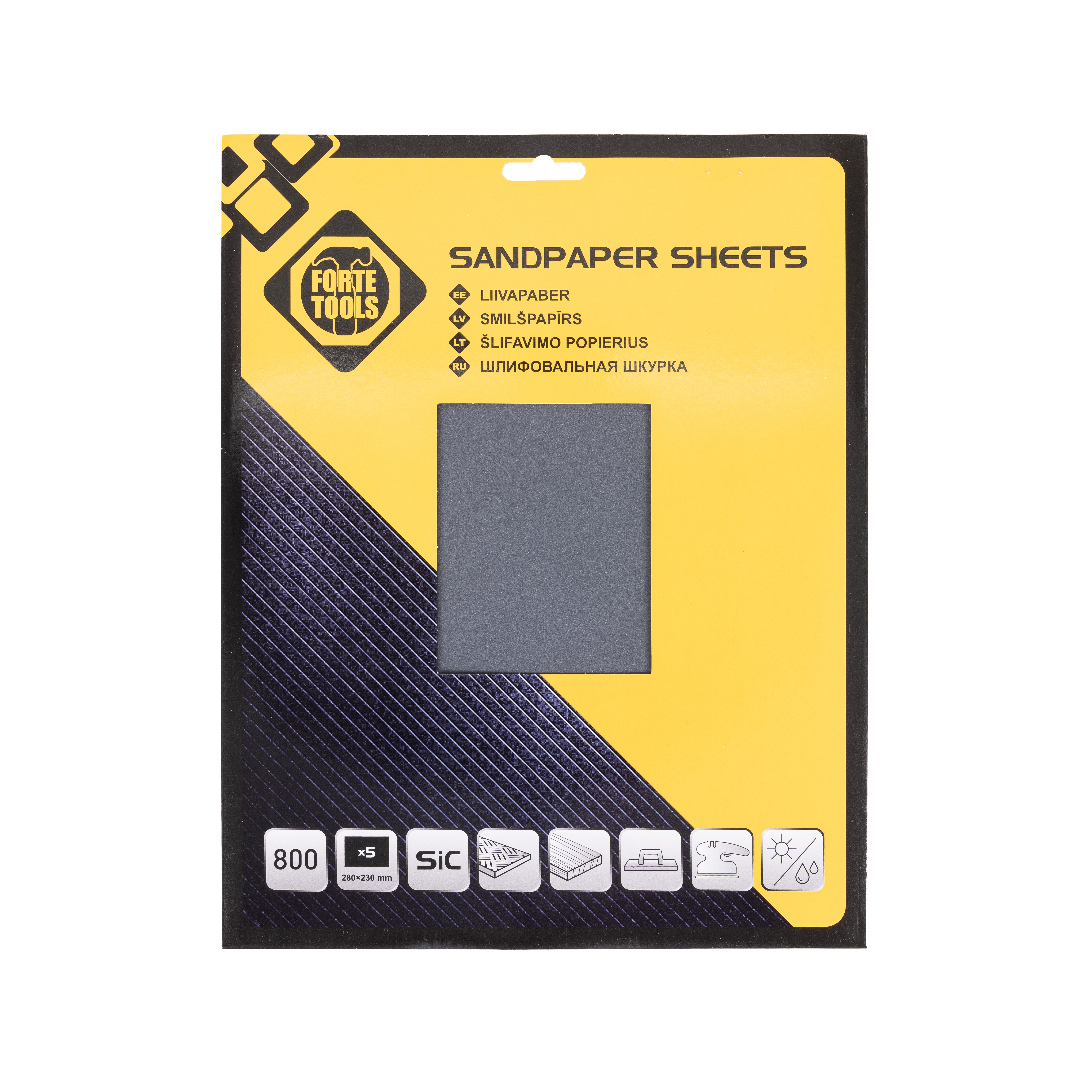 SANDPAPER FOR METAL NR1000 230X280 5PCS