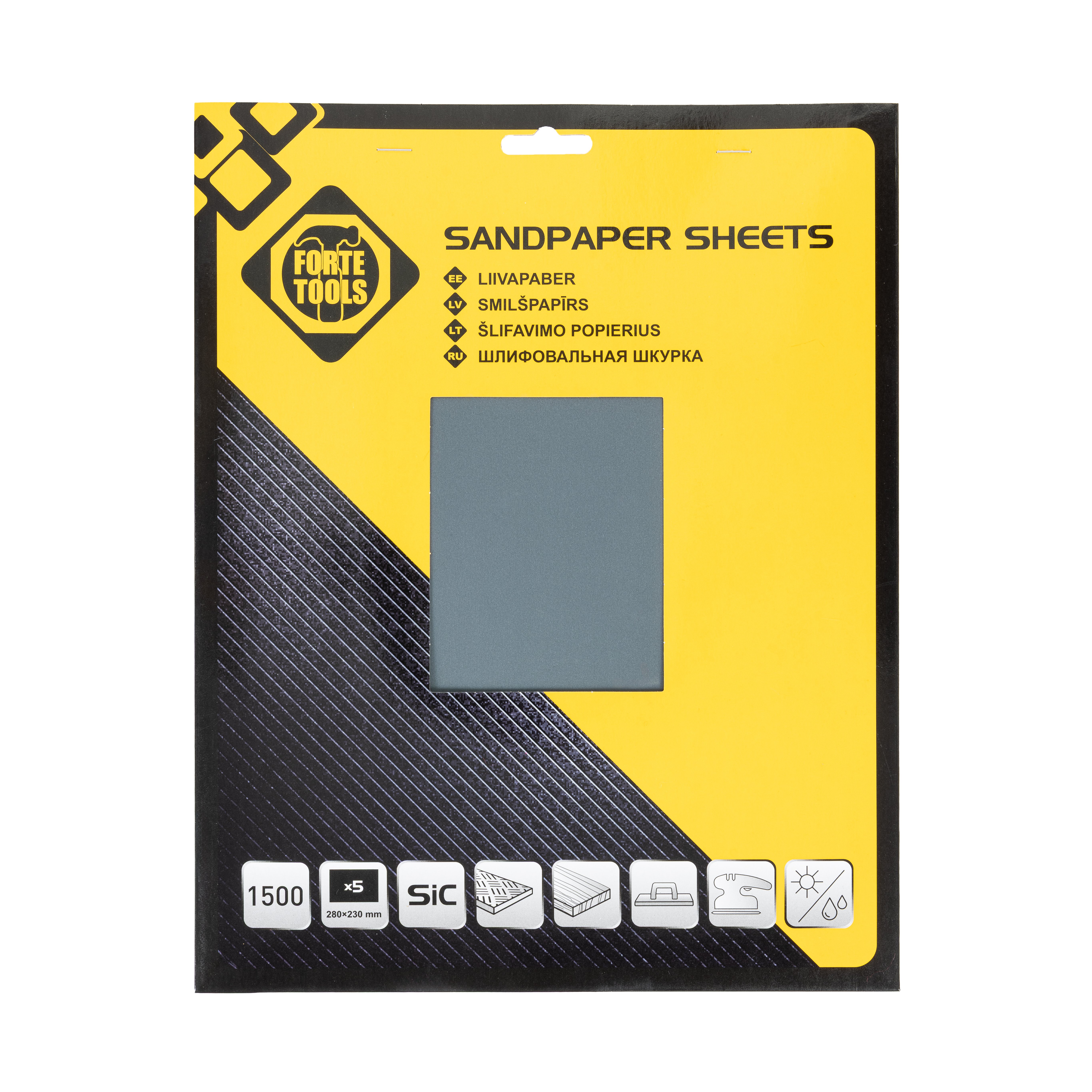 SANDPAPER FOR METAL NR1500 230X280 5PCS