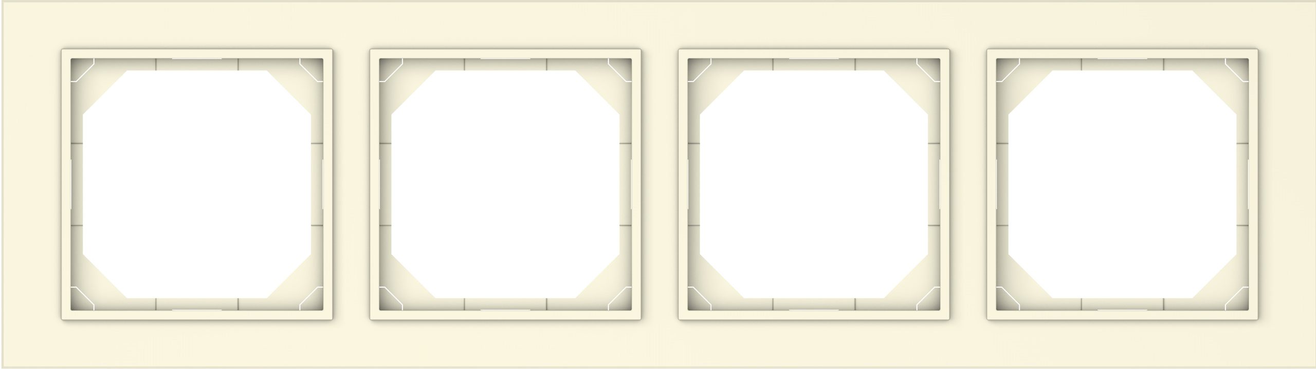 VILMA 4-GANG IVORY FRAME R04 QR1000
