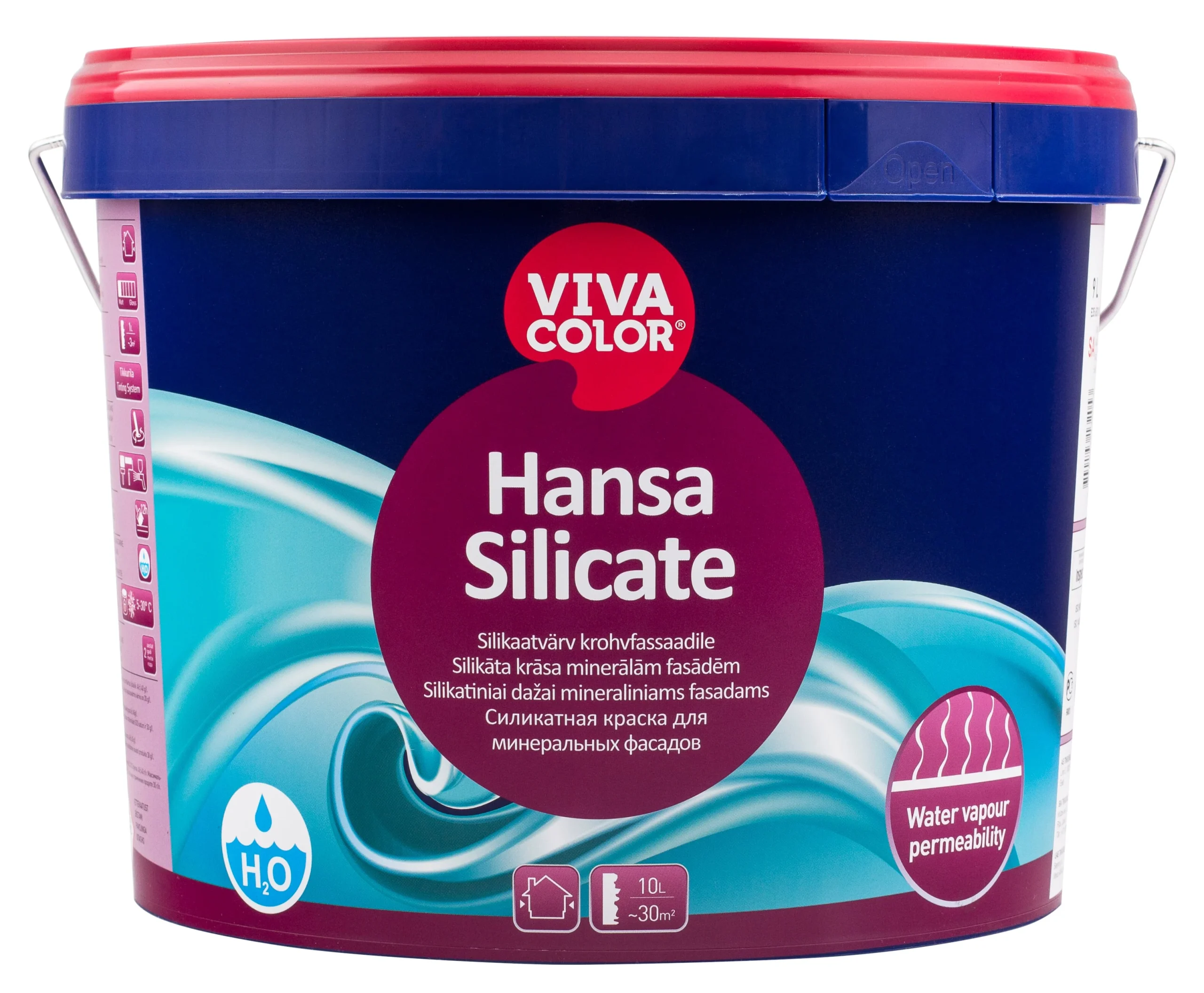 KRĀSA MŪRA FASĀDĒM HANSA SILICAT 9L SA