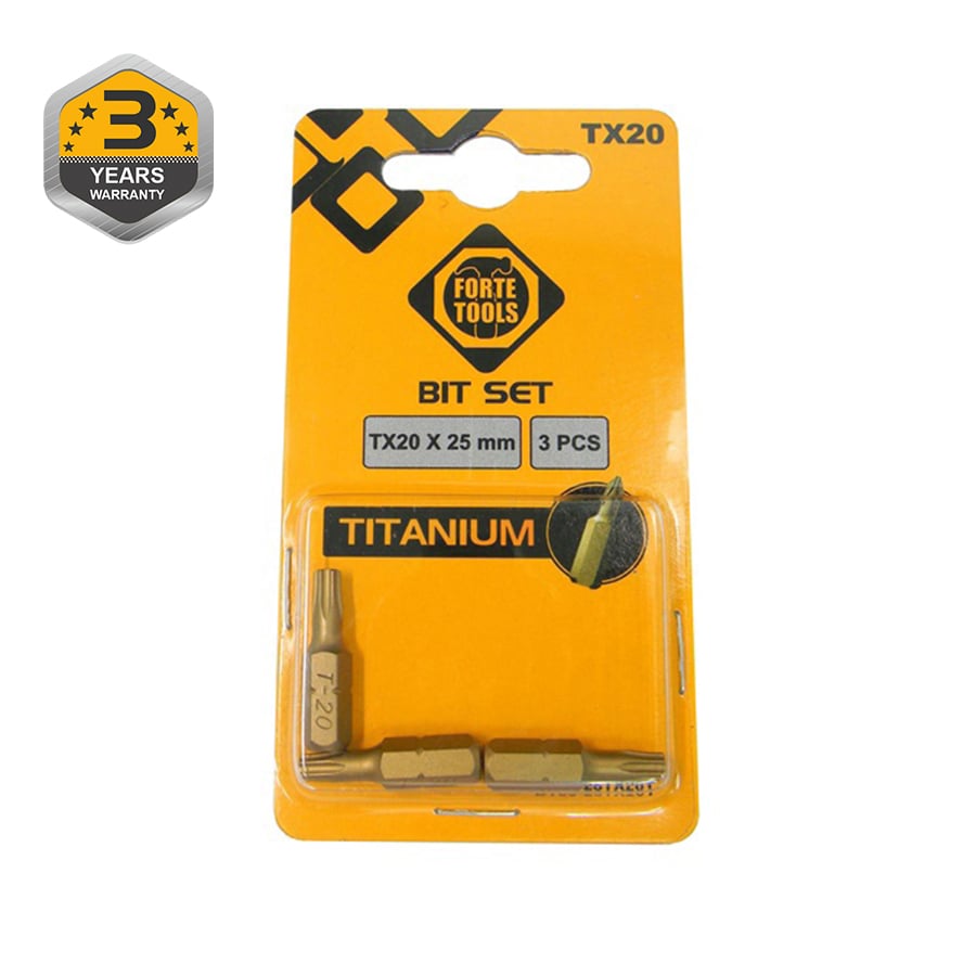 SCREWDRIVER BIT TX20X25MM 3GB TIN