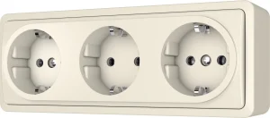 SOCKET 3 PLACES SL+250 IVORY KR.
