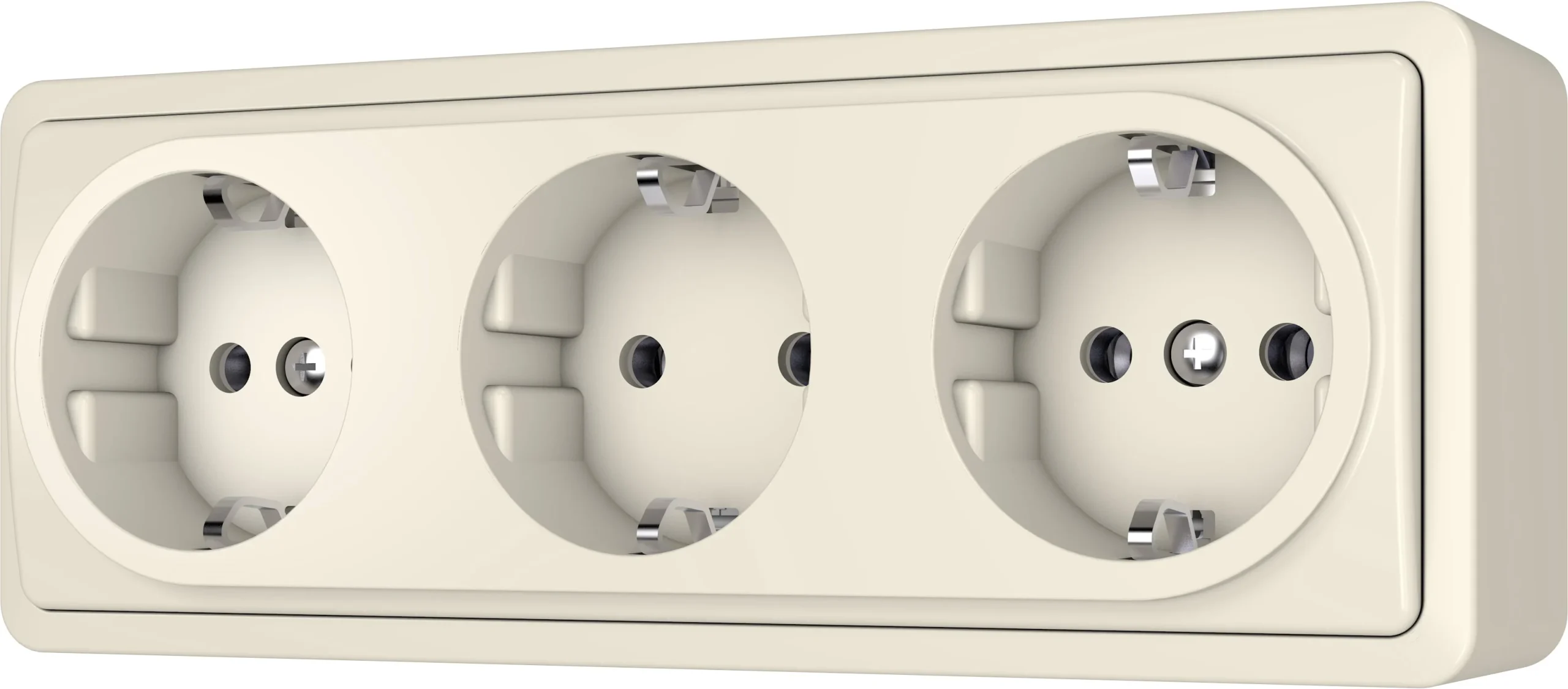 SOCKET 3 PLACES SL+250 IVORY KR.