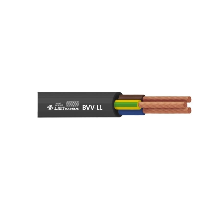 CABLE BVV-LL 3X1.5 BLACK (100)
