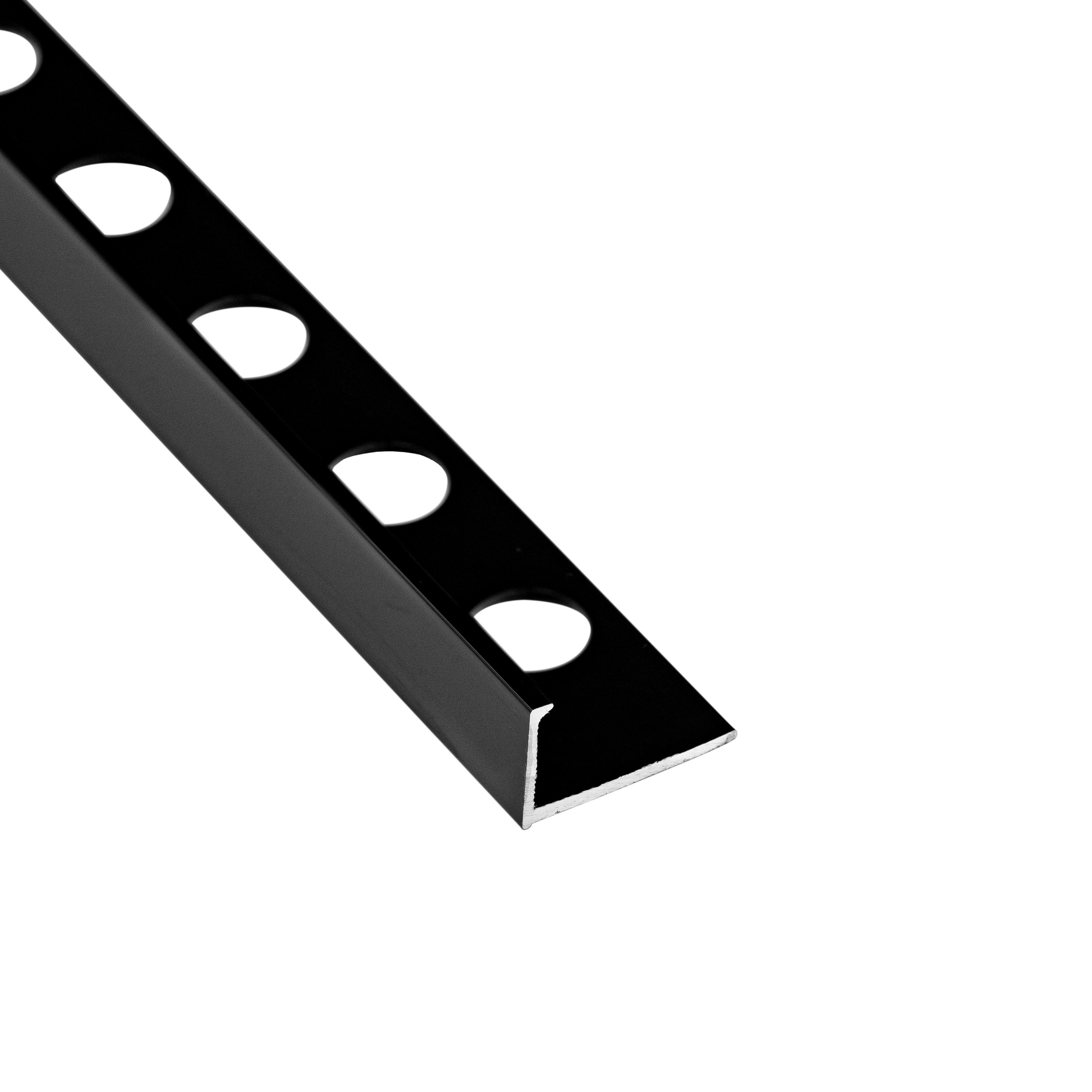 LISSE ALUM L10MM/2.6M BLACK LACQUE MAT